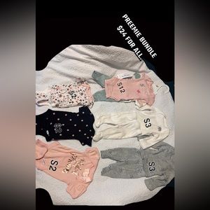 Preemie babygirl clothing bundle